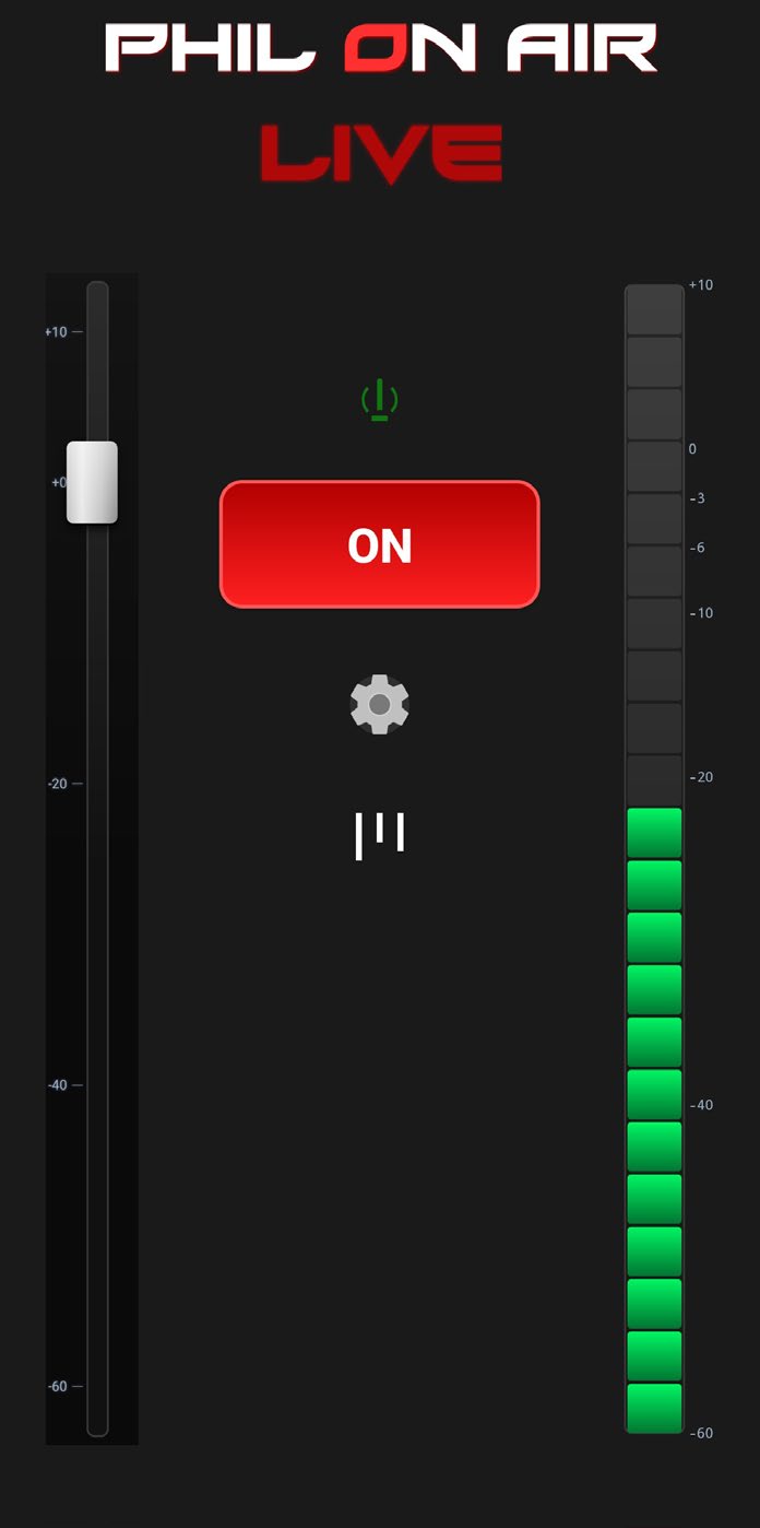 Application streaming micro Phil On Air LIVE
